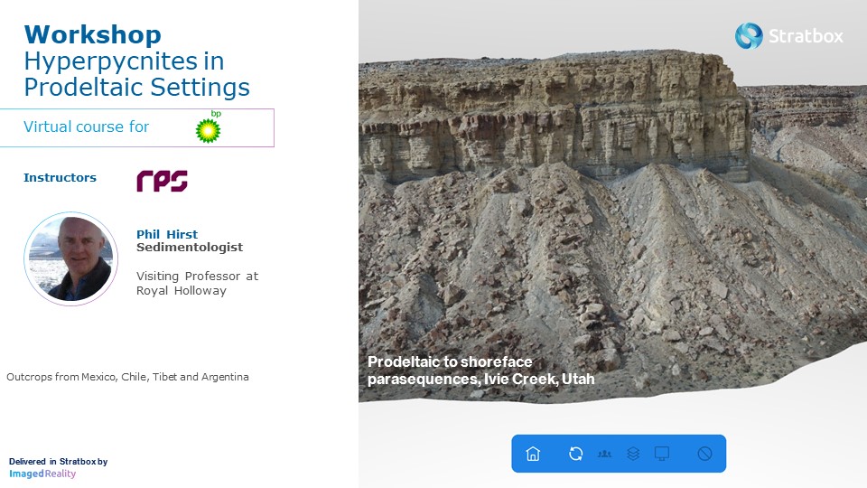 Virtual field trip banner. Hyperpycnites in prodeltaic settings, by phil Hirst